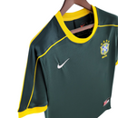 Camisa do Brasil Retrô Home 1998 Verde Escuro
