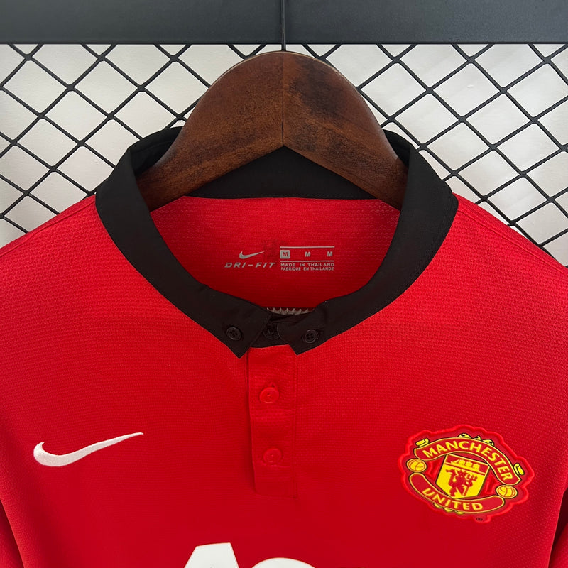 Camisa Manga Longa Manchester United Home Retrô 2013/14