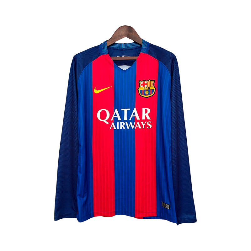 Camisa Manga Longa Barcelona Home Retrô 2014/15