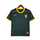Camisa do Brasil Retrô Home 1998 Verde Escuro