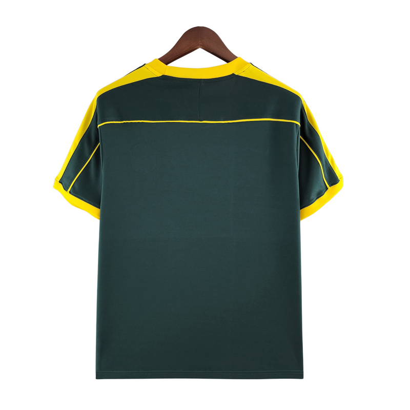Camisa do Brasil Retrô Home 1998 Verde Escuro