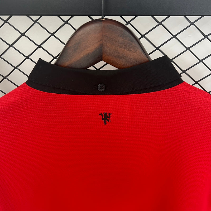 Camisa Manga Longa Manchester United Home Retrô 2013/14