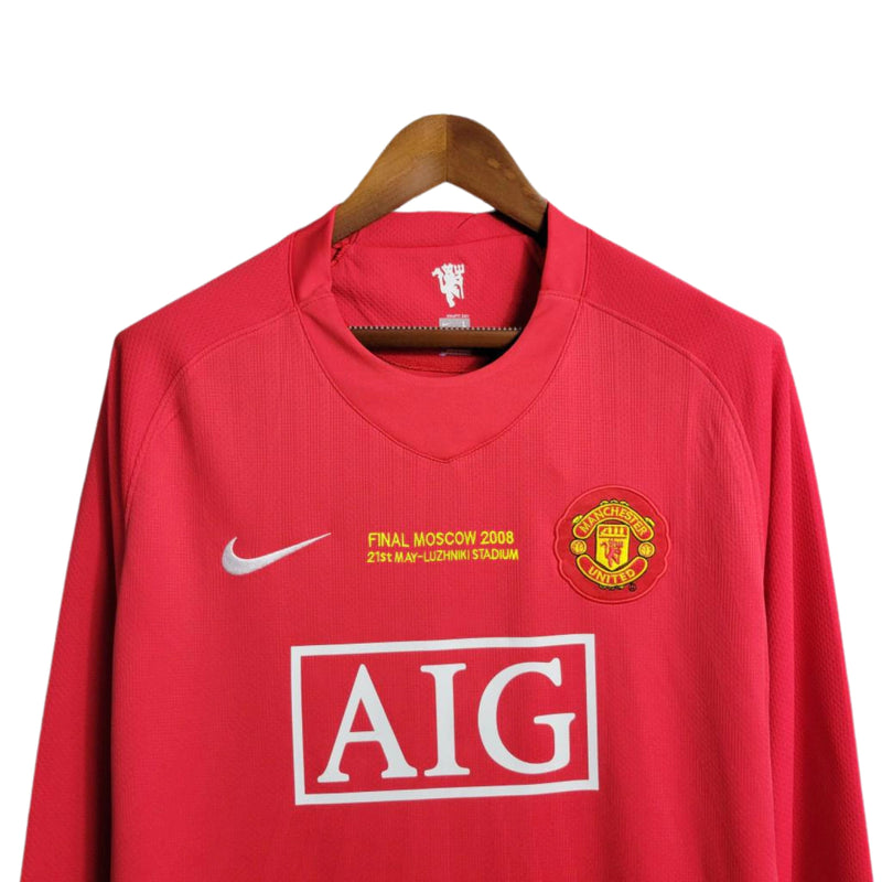 Camisa Manga Longa Manchester United Home 2007/08